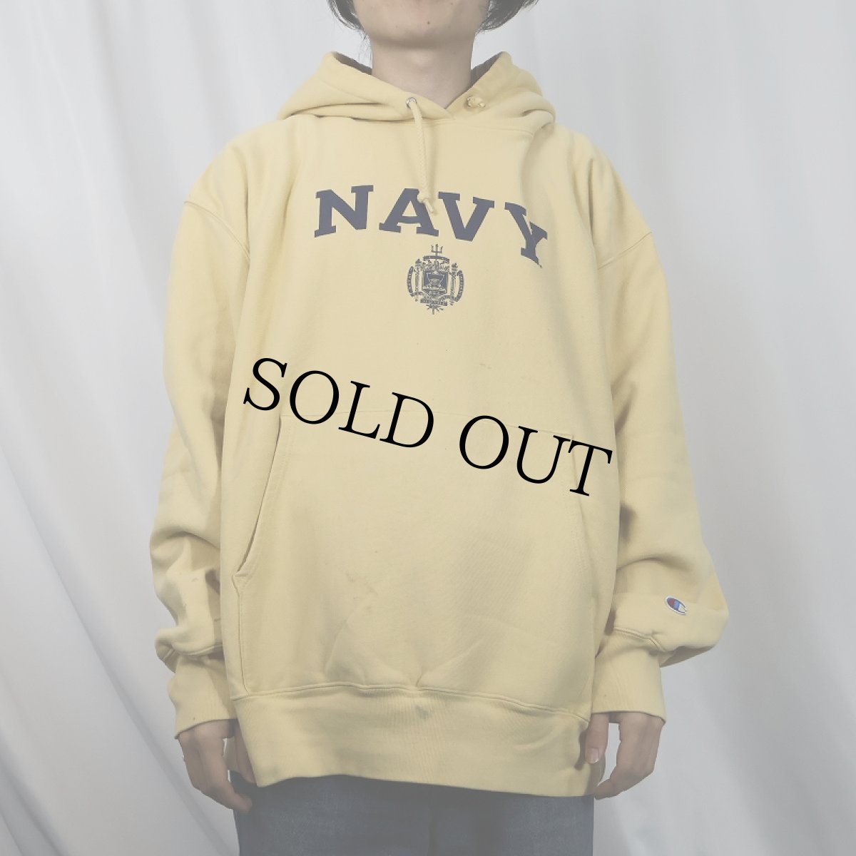 画像2: 2000's Champion REVERSE WEAVE "NAVY" プリントスウェットフーディー XXL (2)