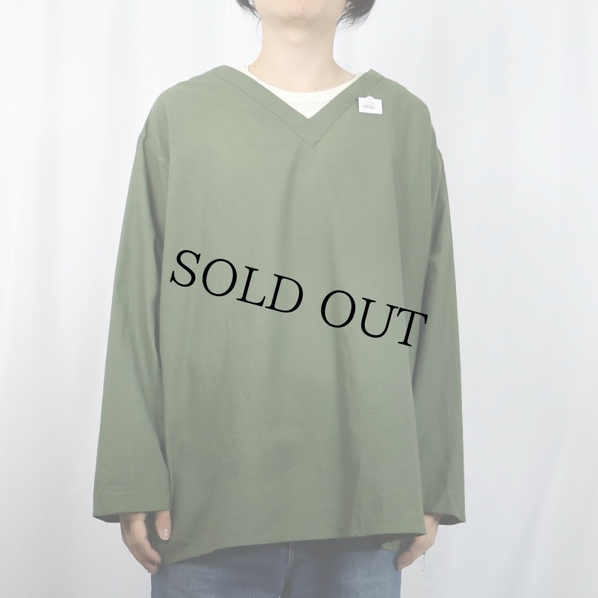 画像2: 80's ロシア軍 Vネックスリーピングシャツ (2)