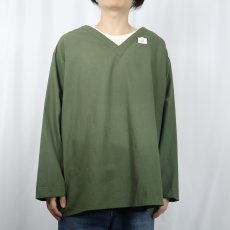 画像2: 80's ロシア軍 Vネックスリーピングシャツ (2)
