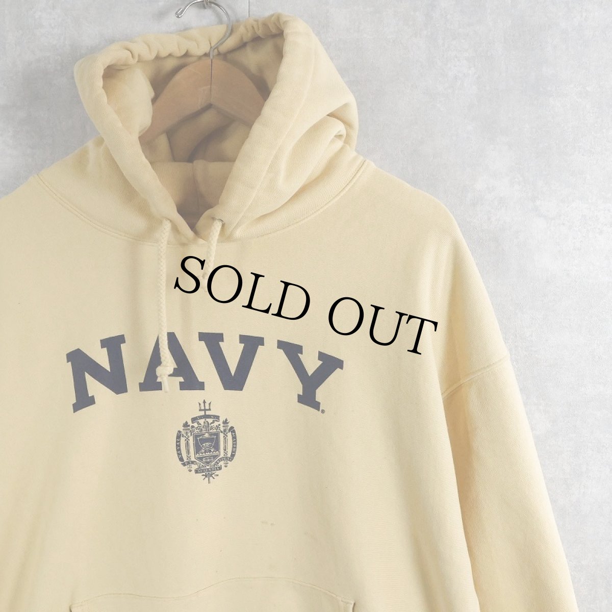 画像1: 2000's Champion REVERSE WEAVE "NAVY" プリントスウェットフーディー XXL (1)