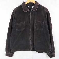 画像1: CAROLINA BLUES 太畝コーデュロイ ジップシャツジャケット L (1)