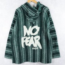 画像1: NO FEAR ロゴプリント メキシカンパーカー XL (1)