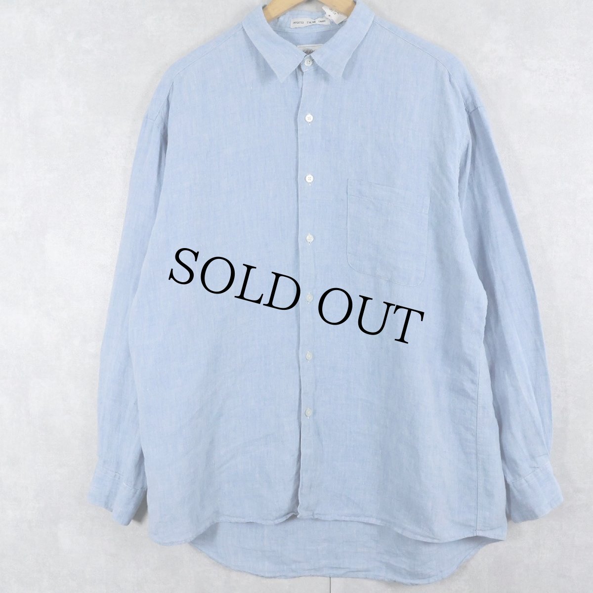 画像1: Saks Fifth Avenue リネンシャツ L (1)