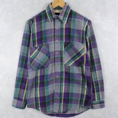 画像1: 90's BIG MAC JCPenney チェック柄 ヘビーネルシャツ S (1)