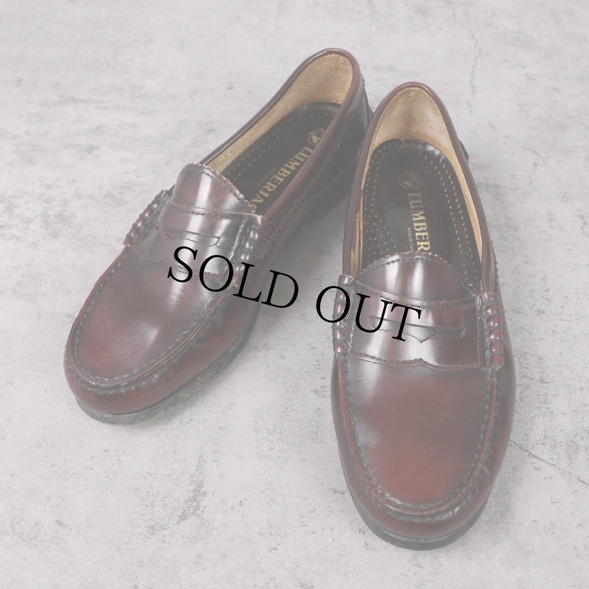 画像1: LUMBERJACK ITALY製 レザーローファー BURGUNDY 27.5cm (1)