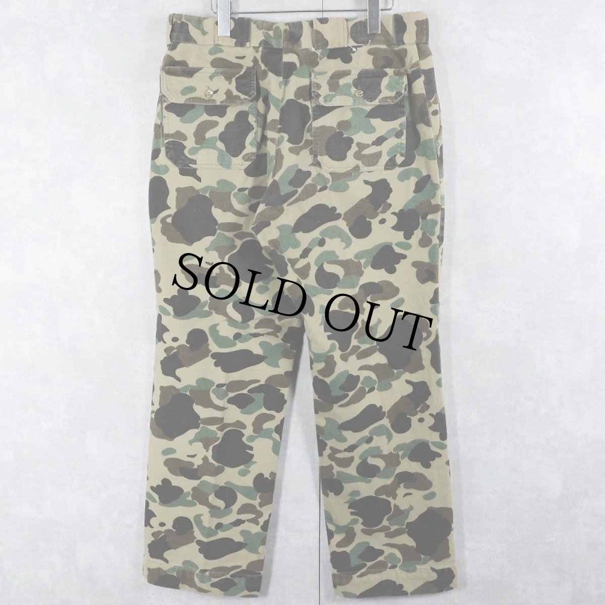 画像2: 80's BROWING USA製 ダックハンターカモ柄 シャモアクロスパンツ W35 (2)