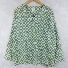 画像1: 70's E&W CUSTOMIZED USA製 総柄 パジャマシャツ L (1)