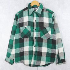画像1: 70〜80's Mr. Leggs ブロックチェック柄 ヘビーネルシャツ M (1)