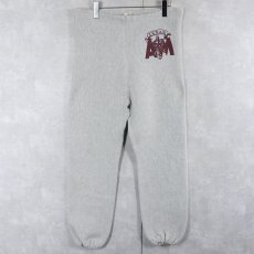 画像1: 70's Champion REVERSE WEAVE 赤単色タグ USA製 "TEXAS" プリントスウェットパンツ M (1)