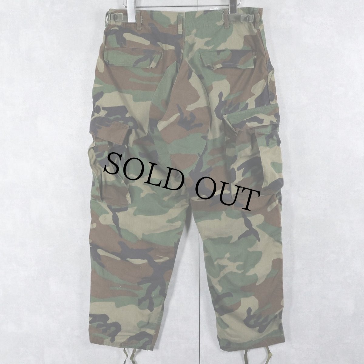 画像2: 80's U.S.ARMY ウッドランドカモ柄 BDUカーゴパンツ SMALL-SHORT (2)