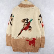 画像2: 70's ハンター柄 カウチンニットジャケット (2)