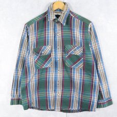 画像1: 80's McGREGOR チェック柄 ヘビーネルシャツ 15-M-15 1/2 (1)