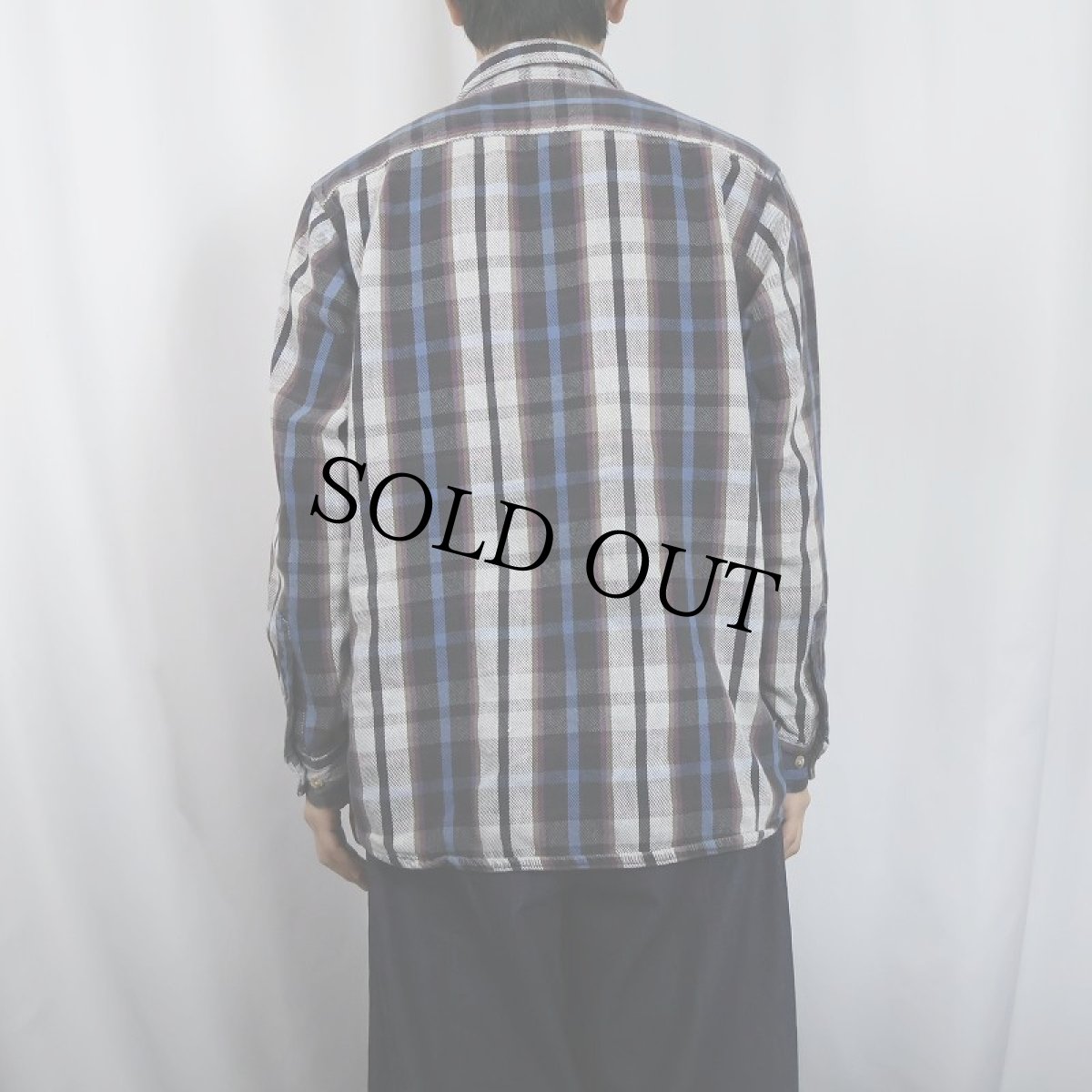 画像3: 90's FIVE BROTHERS チェック柄 ヘビーネルシャツ L (3)