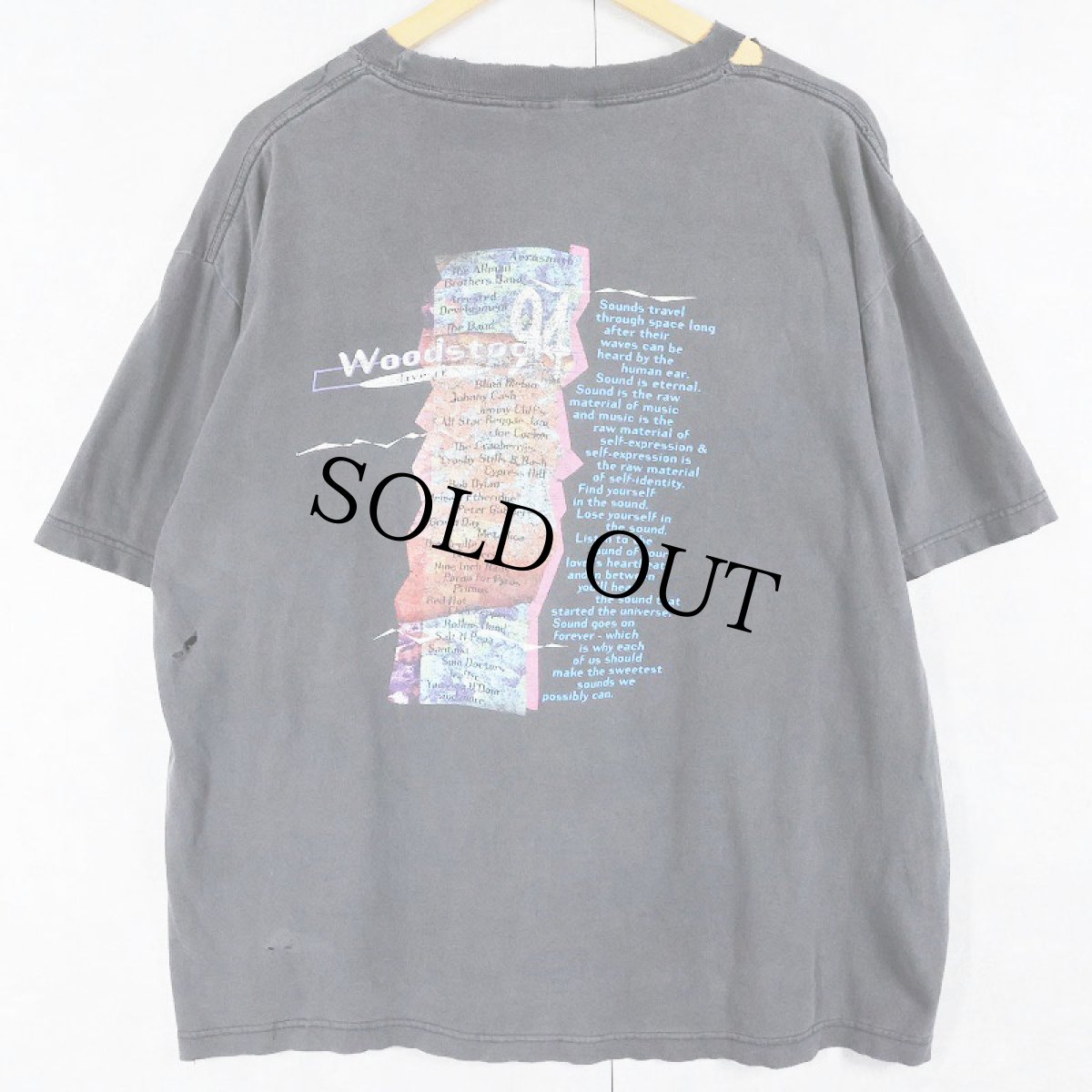 画像2: 1994 WOODSTOCK ロックフェスティバルTシャツ XL (2)
