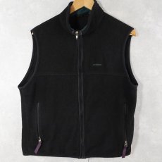 画像1: 90's Patagonia USA製 シンチラフリースベスト BLACK M (1)