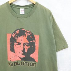 画像1: 2000's JOHN LENNON "REVOLUTION" ミュージシャン プリントTシャツ XL (1)