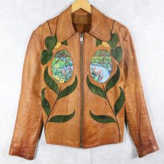 画像1: 70's EAST WEST "Janti" ハンドペイント レザージャケット (1)