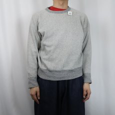 画像2: 60's 脇下三角ガゼット 無地 ラグランスウェット (2)