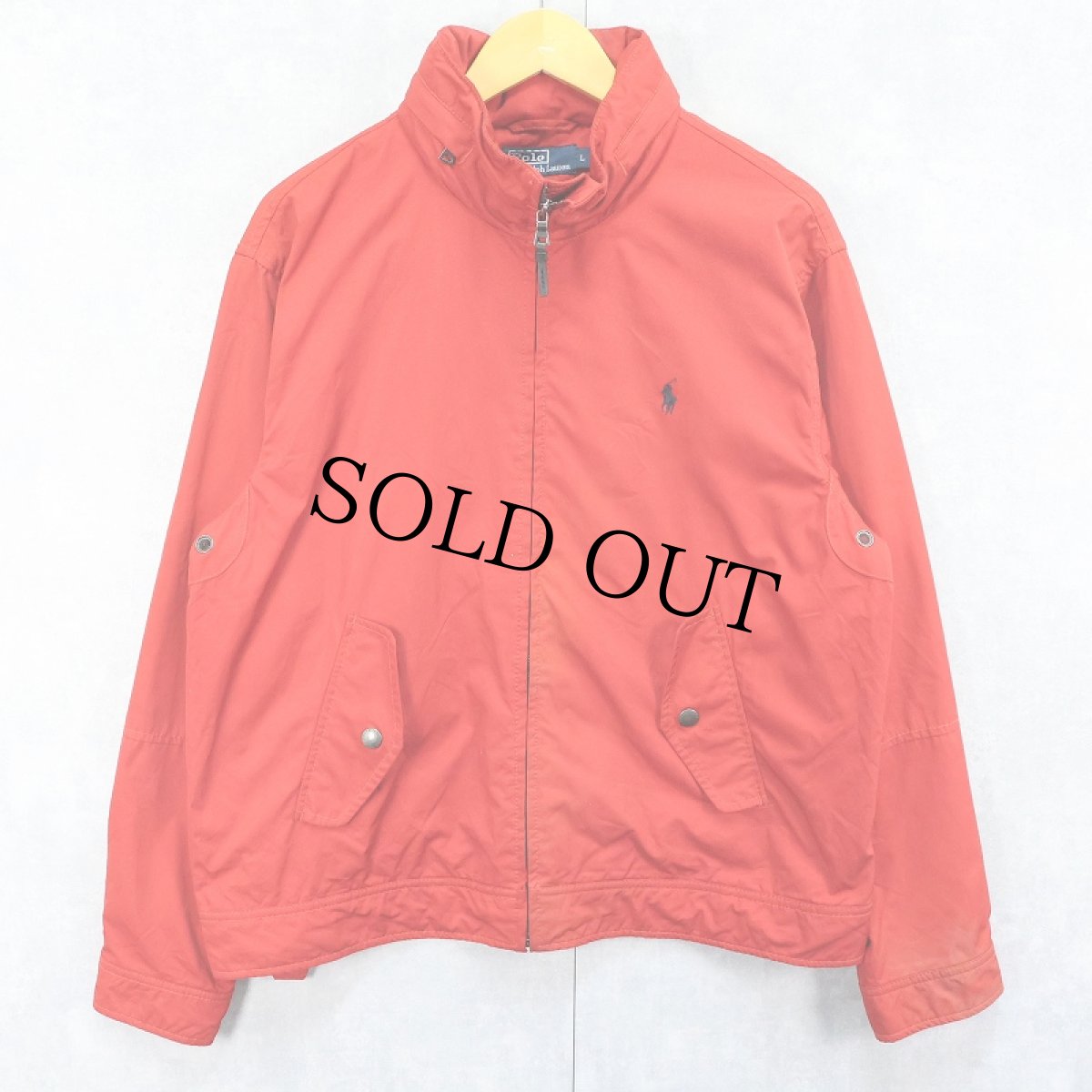画像1: POLO Ralph Lauren ロゴ刺繍 ポリエステル ジップジャケット L  (1)