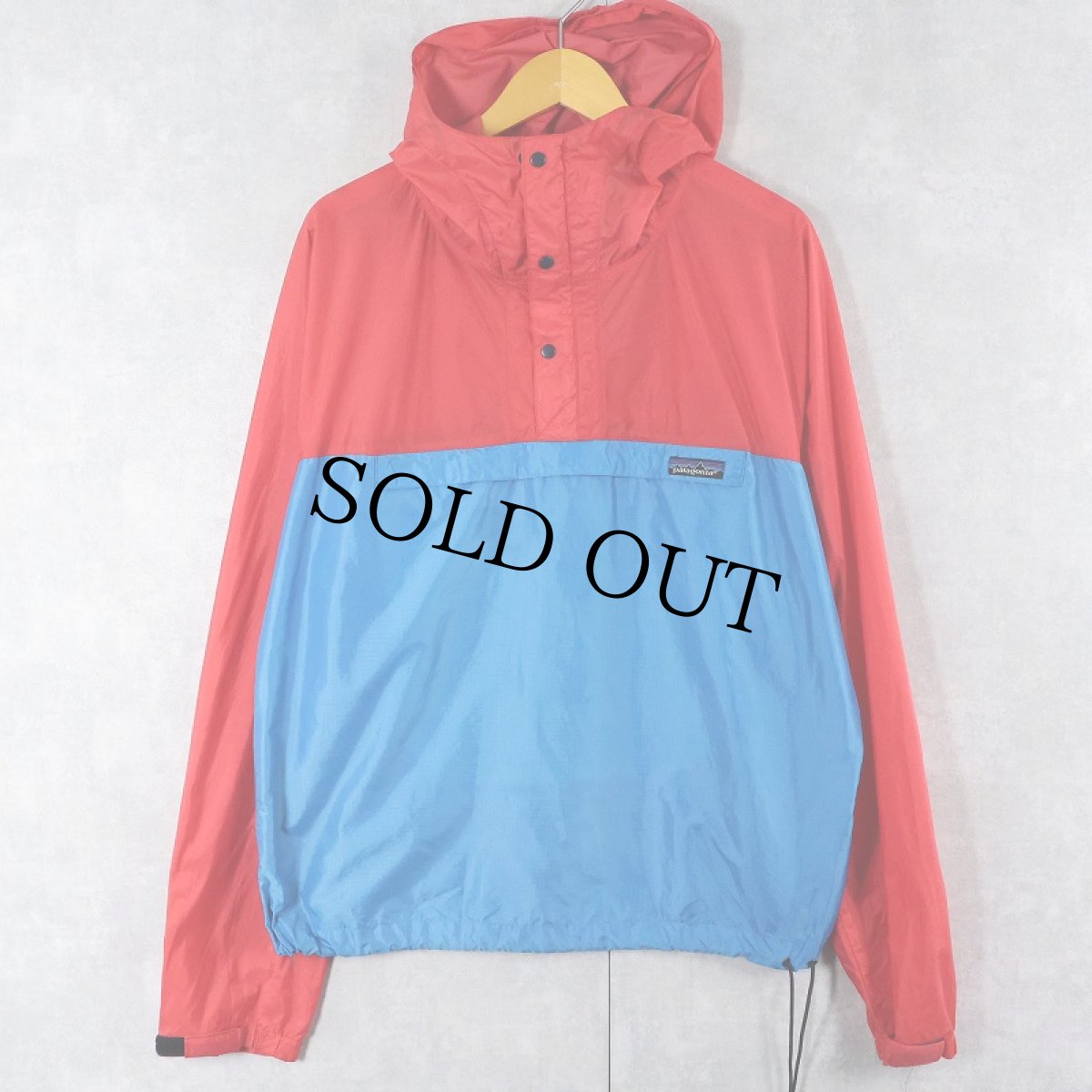 画像1: 80's Patagonia パッカブル ナイロンアノラックパーカー M (1)