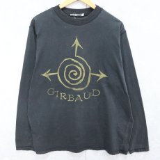 画像1: 90's〜 MARITHE + FRANCOIS GIRBAUD アメリカ製 プリントロンT BLACK L (1)