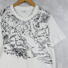 画像1: 80's FRUIT OF THE LOOM USA製 ハンドペイントTシャツ XL (1)