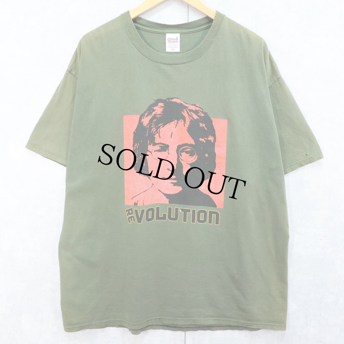 画像2: 2000's JOHN LENNON "REVOLUTION" ミュージシャン プリントTシャツ XL (2)