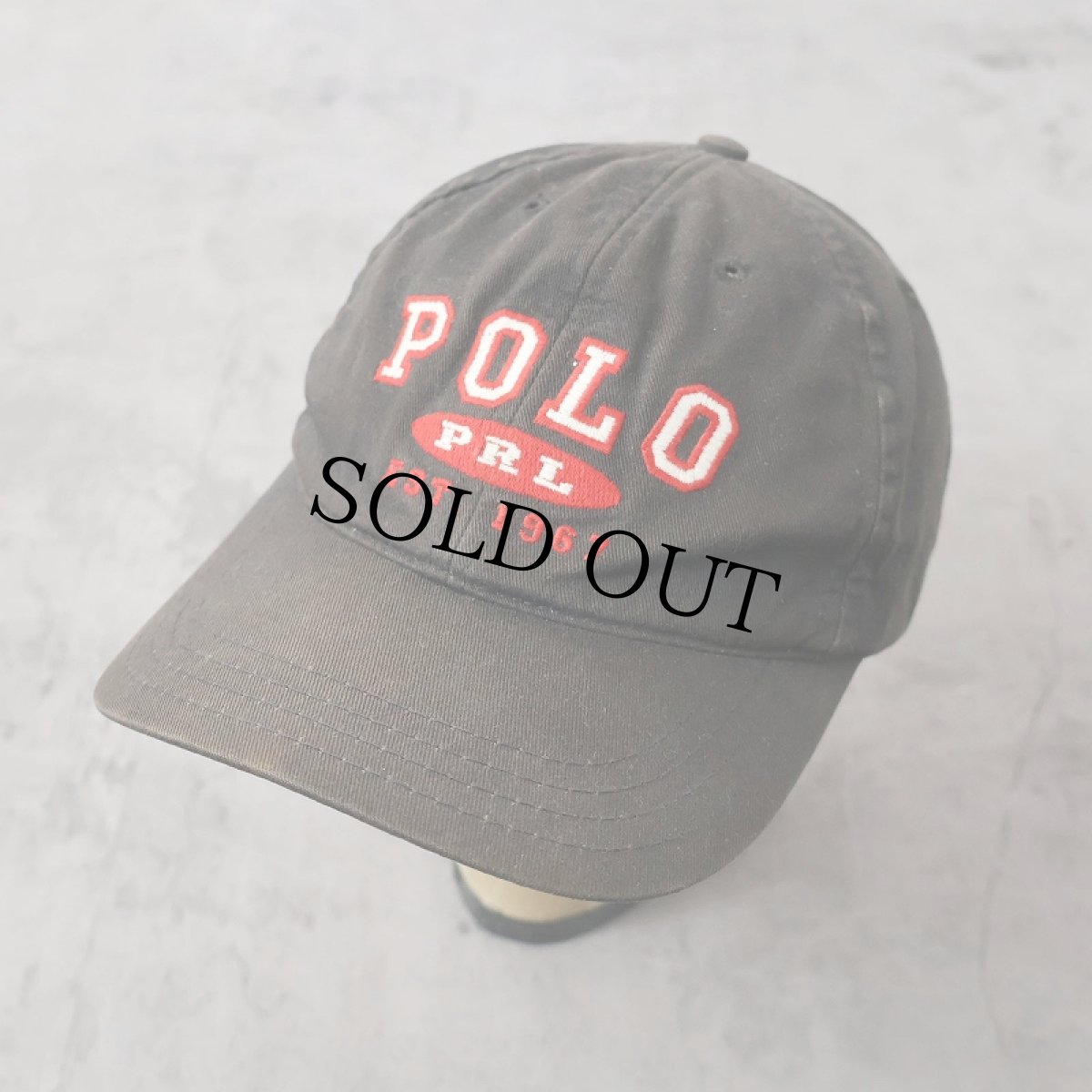 画像1: 90's POLO Ralph Lauren USA製 ロゴ刺繍 コットンキャップ ONESIZE (1)