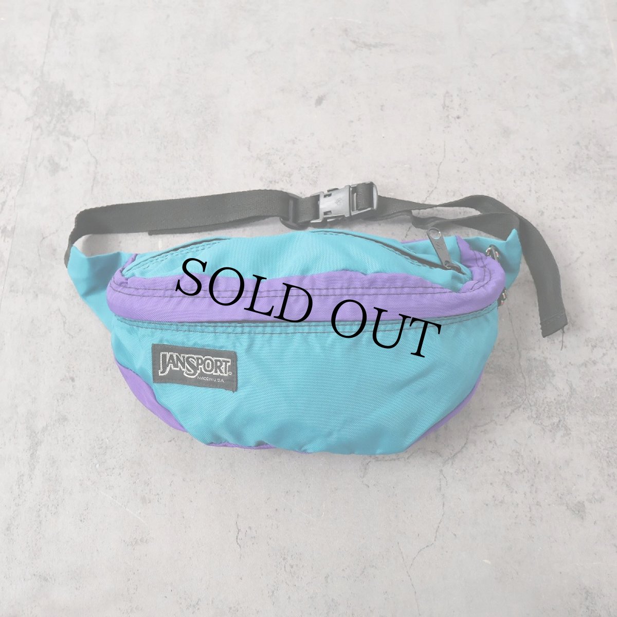 画像1: 90's JANSPORT USA製 2トーン ナイロンウエストバッグ (1)