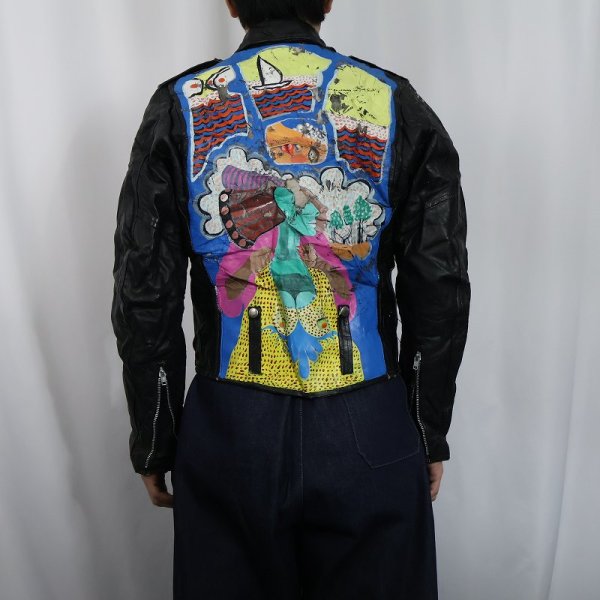 60年代 60s ハーレーダビッドソン 黒 ブラック レザージャケット 革