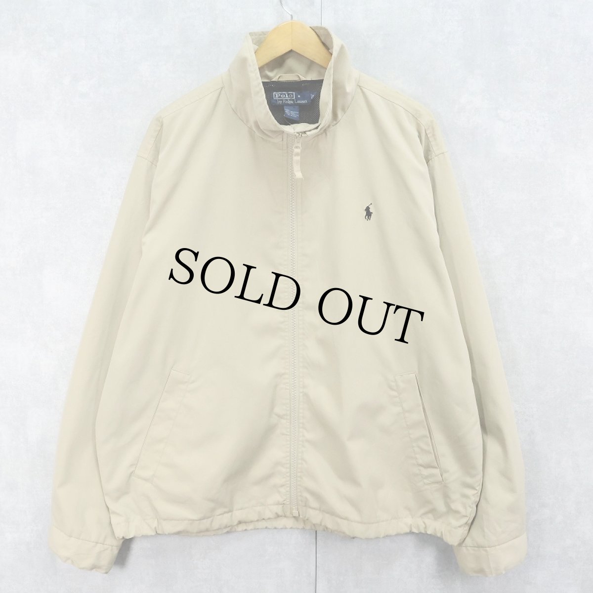 画像1: POLO Ralph Lauren ロゴ刺繍 ポリエステル ジップジャケット XL  (1)