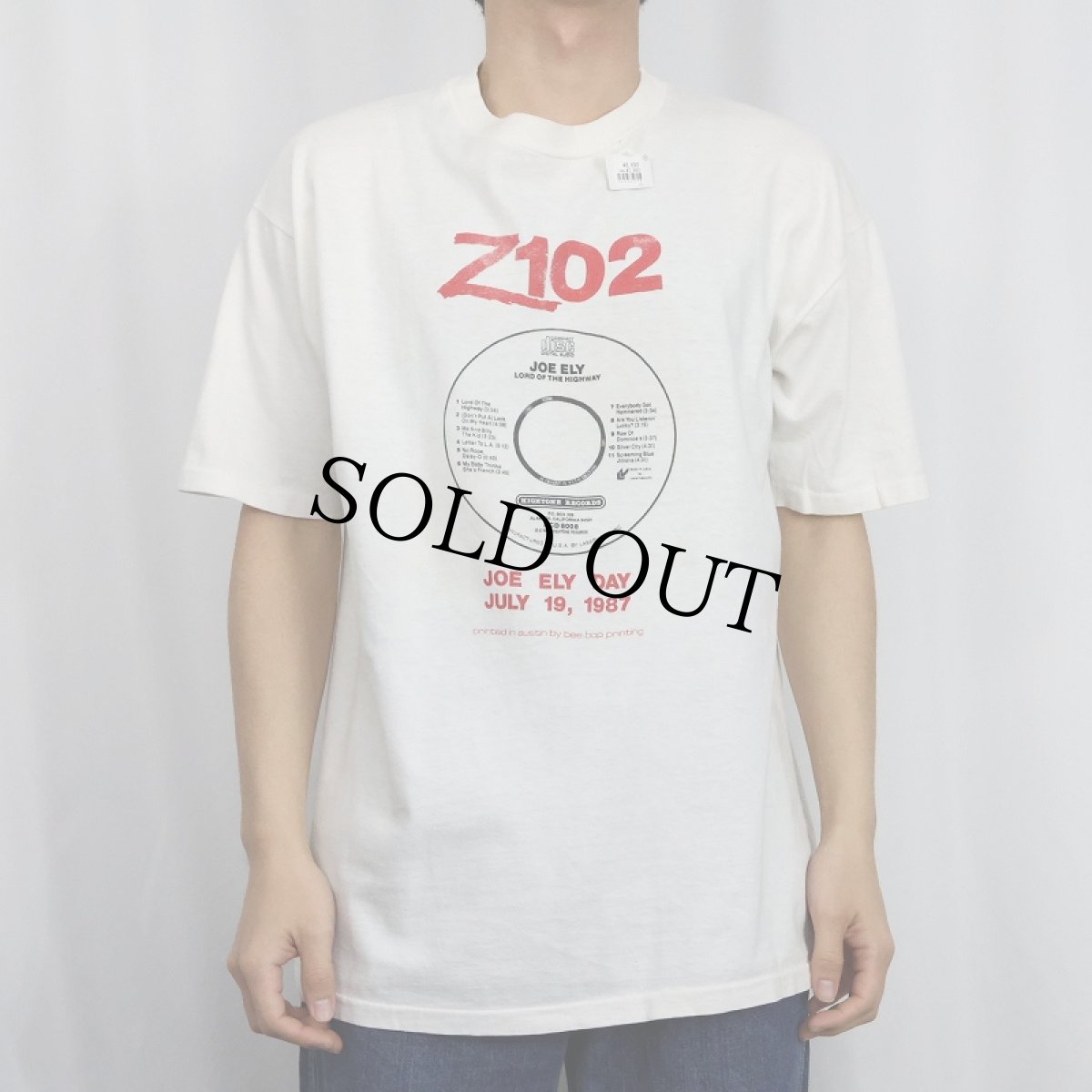 画像3: 80's Joe Ely USA製 "Z102" シンガーソングライター アルバムプリントTシャツ XL (3)