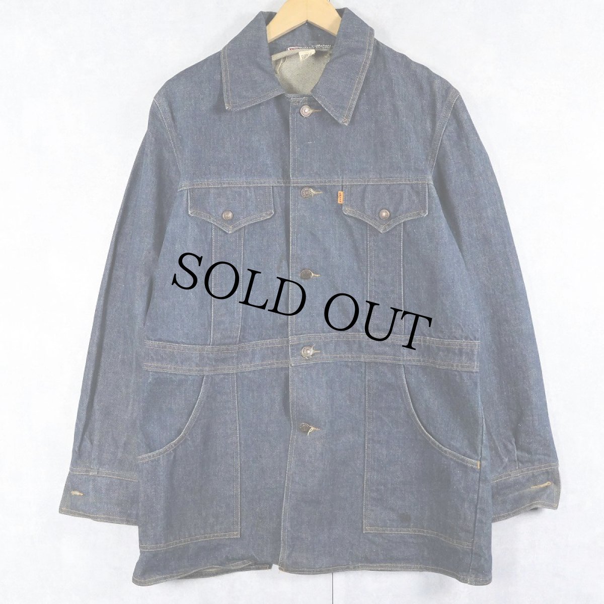 画像1: 70's Levi's オレンジタブ デニムブッシュジャケット L (1)