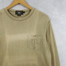 画像1: Ralph Lauren RRL ロゴプリント ポケットロンT S (1)