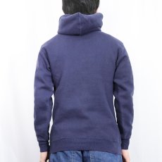 画像3: 70〜80's Velva Sheen USA製 "YALE" フロッキープリントスウェットフーディー NAVY M (3)