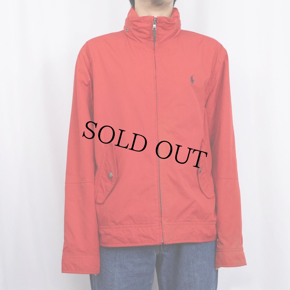 画像2: POLO Ralph Lauren ロゴ刺繍 ポリエステル ジップジャケット L  (2)