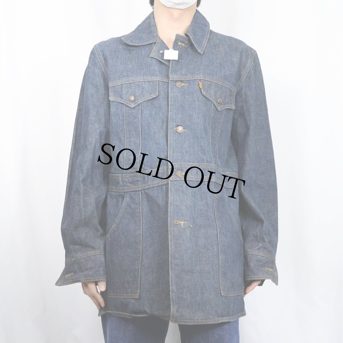 画像2: 70's Levi's オレンジタブ デニムブッシュジャケット L (2)