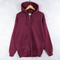 画像1: 90's TULTEX USA製 無地スウェットジップパーカー L (1)