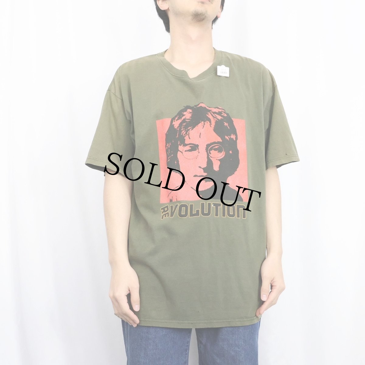 画像3: 2000's JOHN LENNON "REVOLUTION" ミュージシャン プリントTシャツ XL (3)