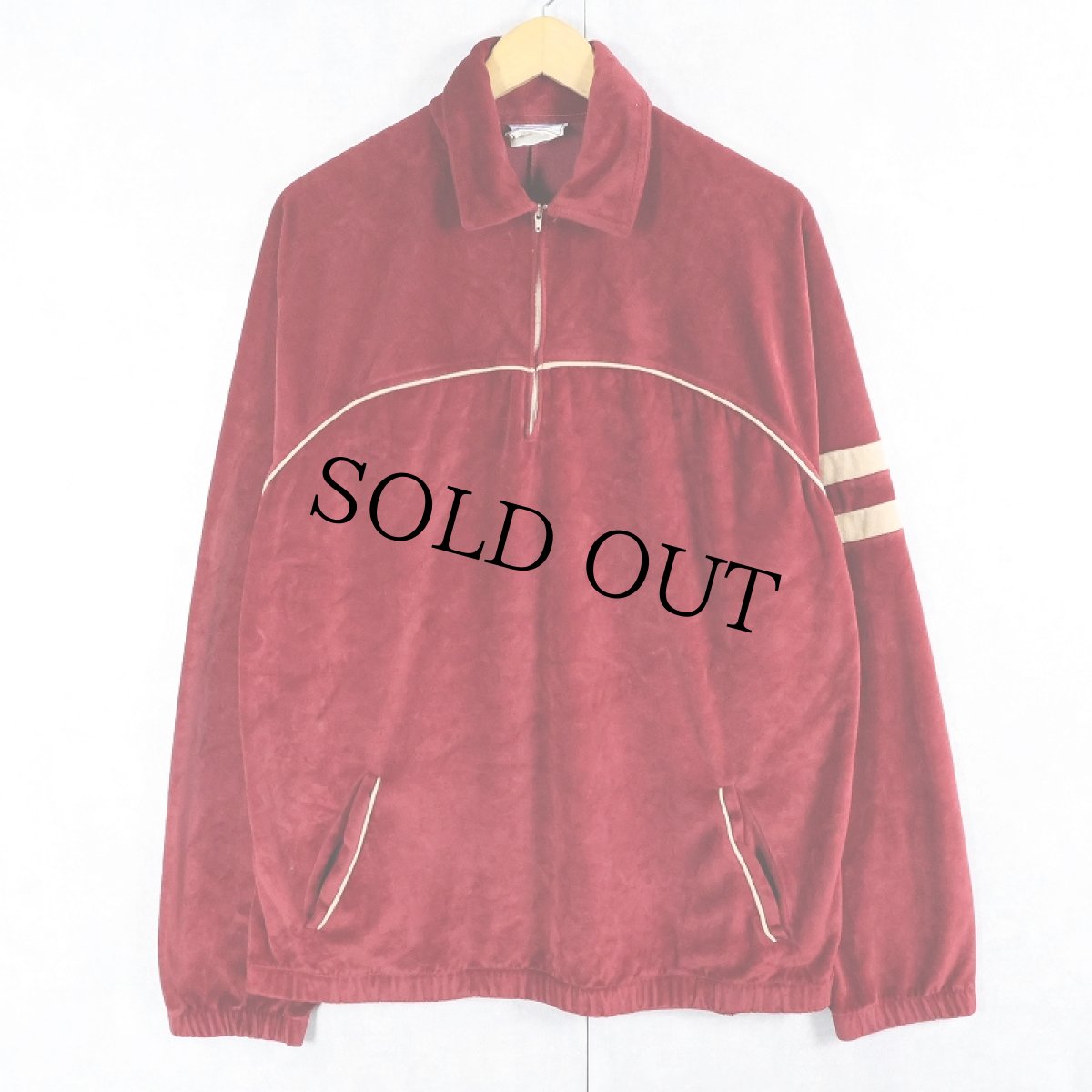 画像1: 90's Sprint Tall Man ハーフジップ ベロアプルオーバーシャツ (1)