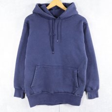 画像3: 80's Karl Kuemmerling USA製 "Lewis Tree Service, Inc." ダブルフェイス プリントスウェットフーディー NAVY S (3)