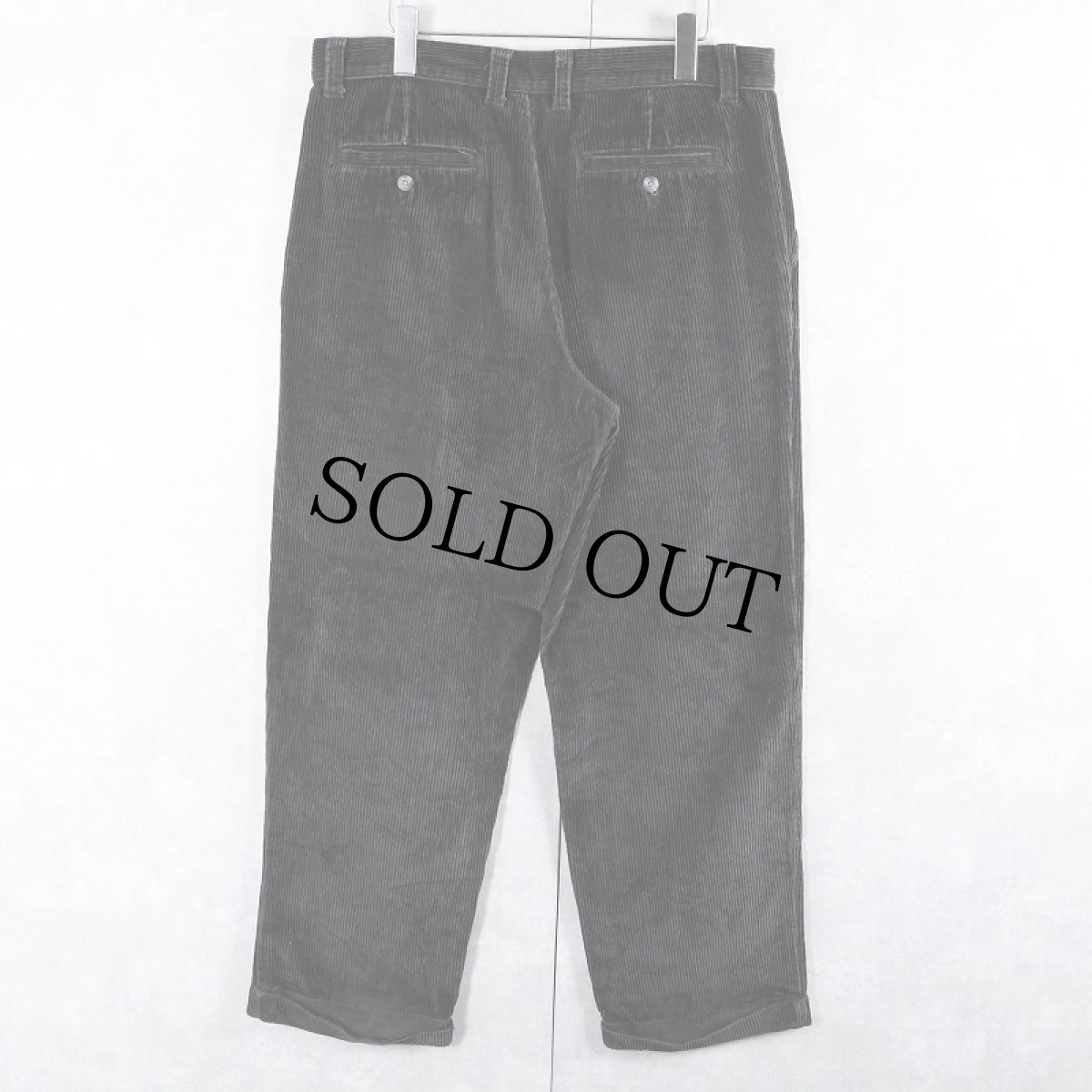 画像2: ST.JOHN'S BAY 2タックコーデュロイパンツ BLACK W35 (2)