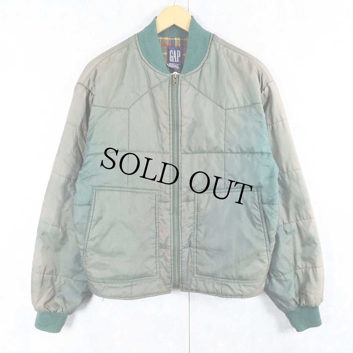 画像1: 90's GAP キルティングジャケット S (1)