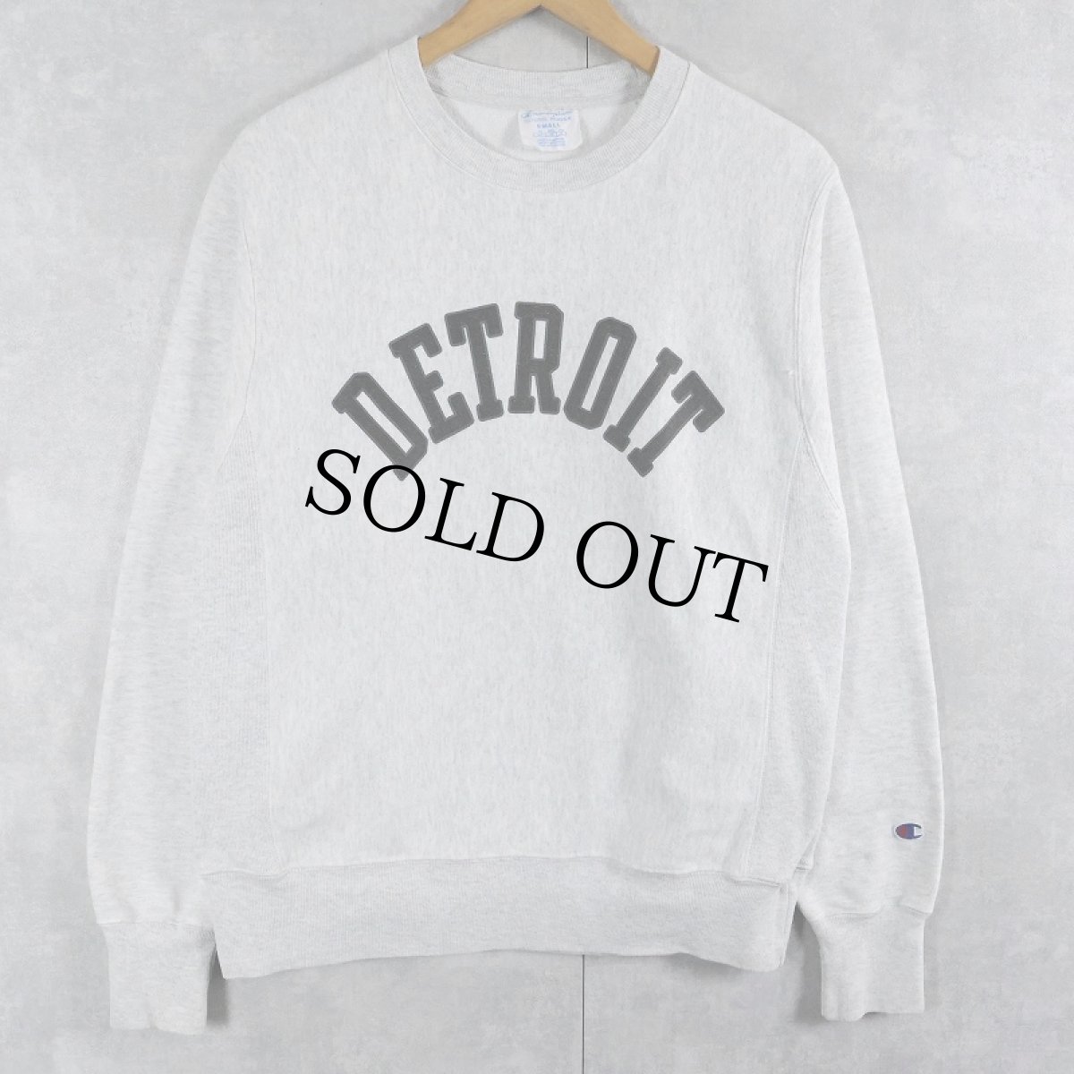 画像1: Champion REVERSE WEAVE "DETROIT" プリントスウェット S (1)