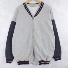 画像1: 90's ONEITA POWER-SWEATS USA製 鹿の子ジップジャケット XL (1)