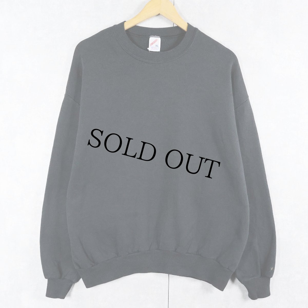 画像1: 90's JERZEEZ USA製 無地スウェット BLACK XL (1)