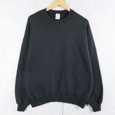画像1: 90's JERZEEZ USA製 無地スウェット BLACK XL (1)