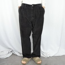 画像3: ST.JOHN'S BAY 2タックコーデュロイパンツ BLACK W35 (3)