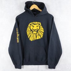 画像1: Disney THE LION KING ミュージカル プリントスウェットフーディー BLACK M (1)