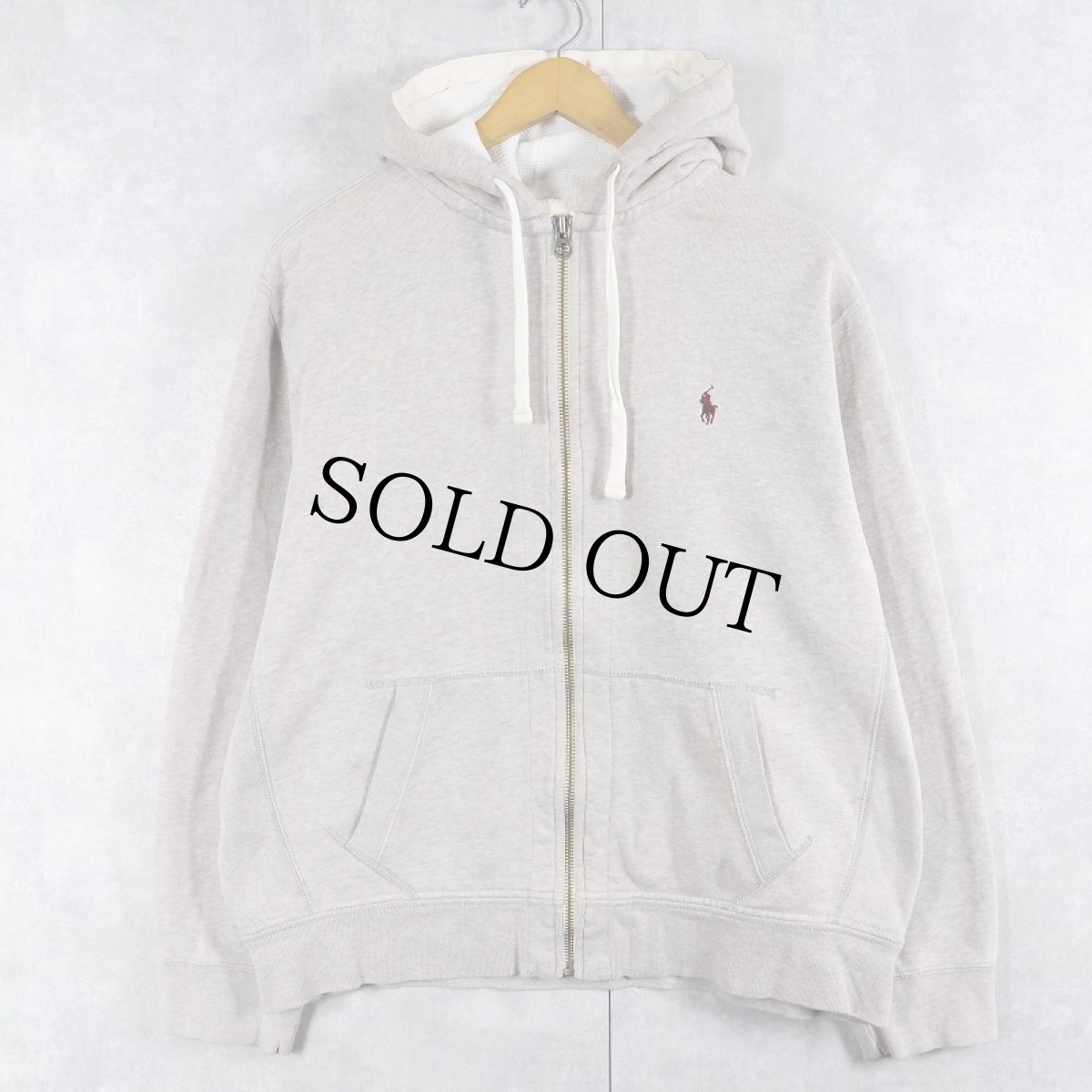 画像1: POLO Ralph Lauren ロゴ刺繍 スウェットジップパーカー XL (1)